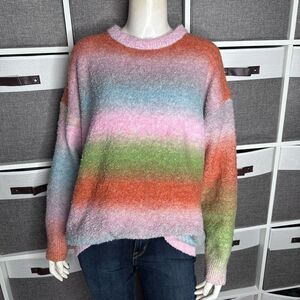 Setirom Stripe Ombré Oversized Sweater Size Medium